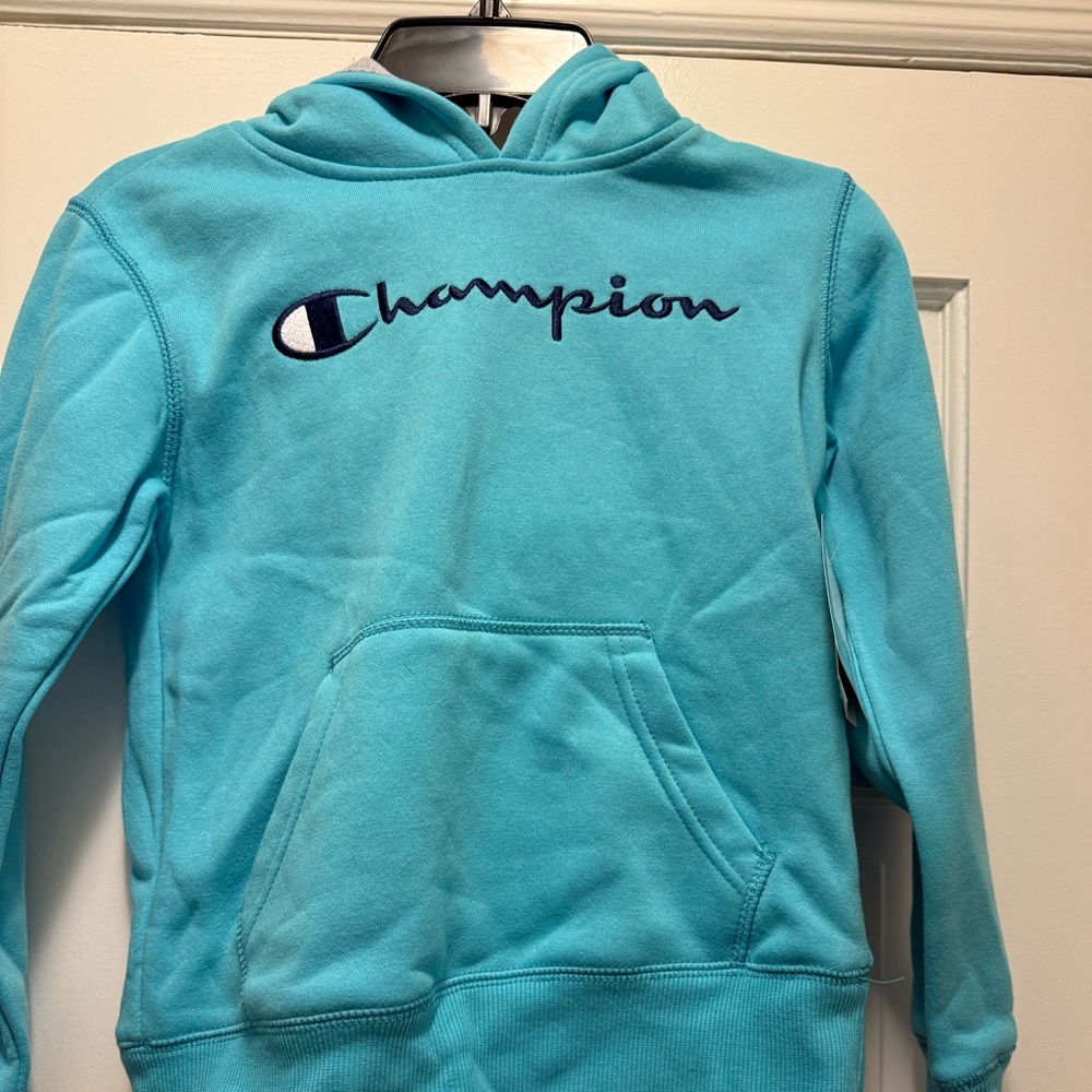 Champion kids, pullover hoodie sweatshirt, size 7